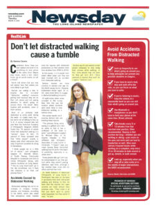 Newsday About Distracted Walking