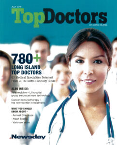 Top Doctors on Long Island magazine cover July 2016