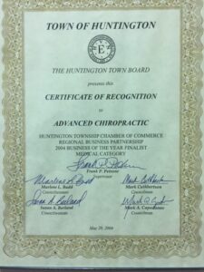 Town of Huntington Certificate